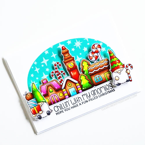 Simon Says Stamp! Clearly Besotted GNOME FOR CHRISTMAS Clear Stamps