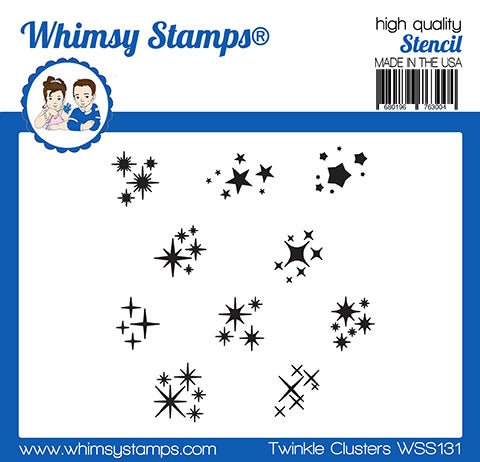 Simon Says Stamp! Whismy Stamps TWINKLE CLUSTER Stencil WSS131