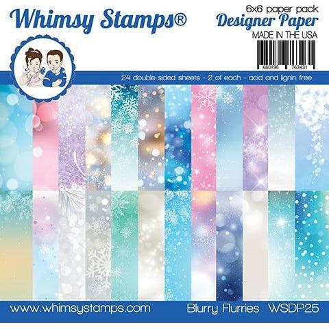 Simon Says Stamp! Whimsy Stamps BLURRY FLURRIES 6 x 6 Paper Pads WSDP25