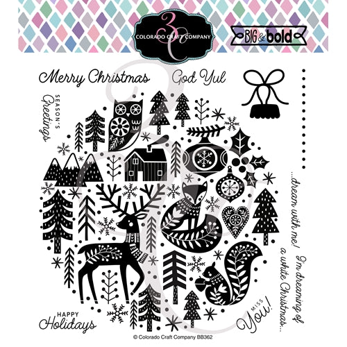 Simon Says Stamp! Colorado Craft Company Big and Bold NORDIC ORNAMENT Clear Stamps BB362
