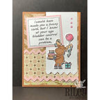 Simon Says Stamp! Riley And Company Funny Bones BLADDER CONTROL Cling Rubber Stamp RWD 855