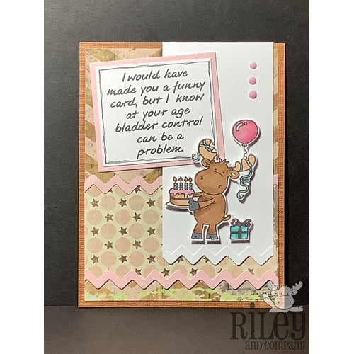 Simon Says Stamp! Riley And Company Funny Bones BLADDER CONTROL Cling Rubber Stamp RWD 855