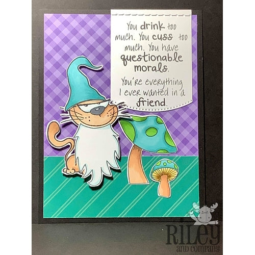 Simon Says Stamp! Riley And Company Funny Bones QUESTIONABLE MORALS Cling Rubber Stamp RWD 854