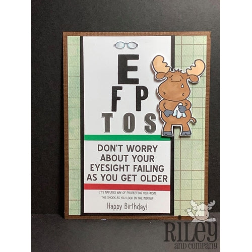 Simon Says Stamp! Riley And Company Funny Bones FAILING EYESIGHT Cling Rubber Stamp RWD 850