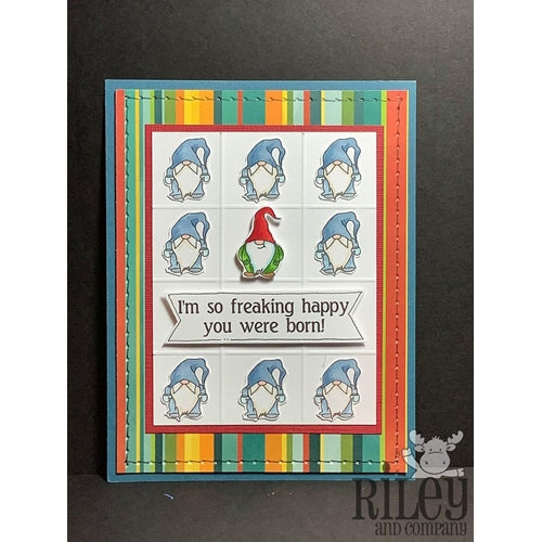 Simon Says Stamp! Riley And Company Funny Bones I'M SO FREAKING HAPPY Cling Rubber Stamp RWD 848