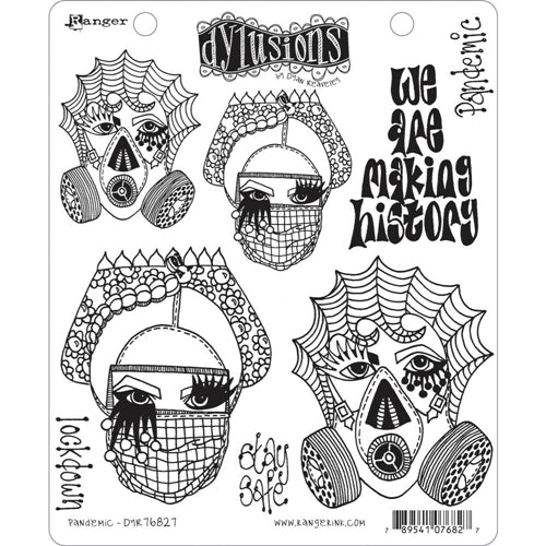 Simon Says Stamp! Dyan Reaveley PANDEMIC Cling Stamp Set Dylusions DYR76827*