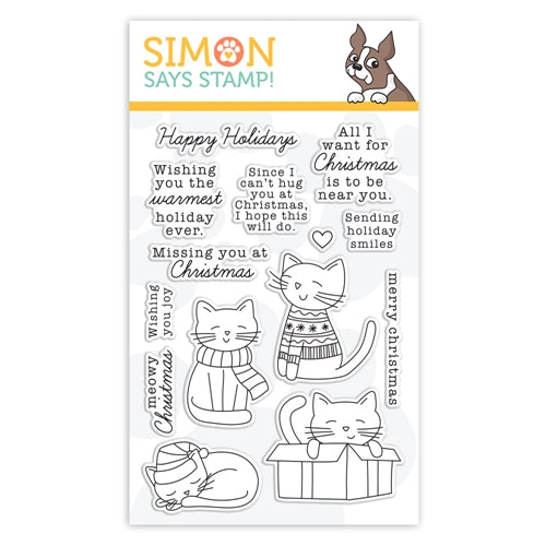 Simon Says Stamp! Simon Says Clear Stamps CHRISTMAS KITTIES sss302229c
