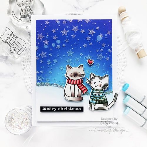 Simon Says Stamp! Simon Says Clear Stamps CHRISTMAS KITTIES sss302229c