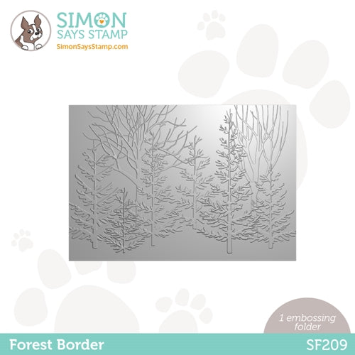 Simon Says Stamp! Simon Says Stamp Embossing Folder FOREST BORDER sf209