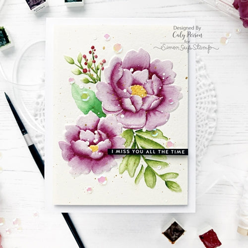 Simon Says Stamp! Simon Says Stamp Embossing Folder PEONY BUNDLE sf217