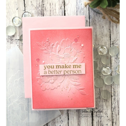 Simon Says Stamp! Simon Says Stamp Embossing Folder PEONY BUNDLE sf217