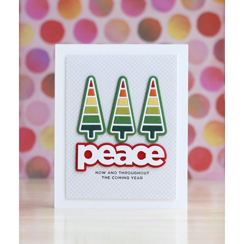 Simon Says Stamp! CZ Design CHUNKY TREES AND HOLLY Wafer Dies czd113