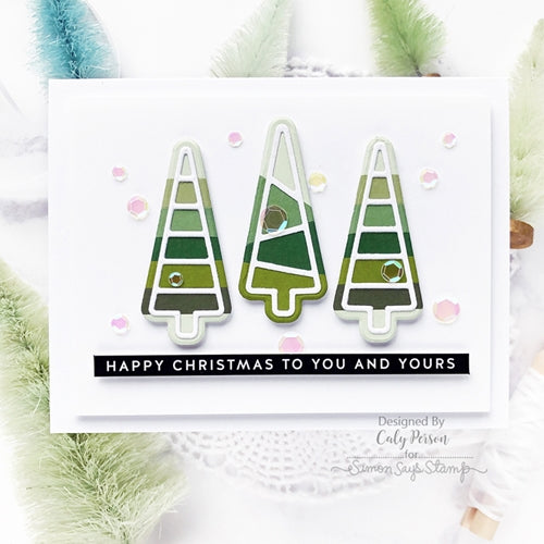 Simon Says Stamp! CZ Design CHUNKY TREES AND HOLLY Wafer Dies czd113