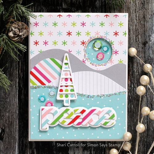 Simon Says Stamp! CZ Design CHUNKY TREES AND HOLLY Wafer Dies czd113