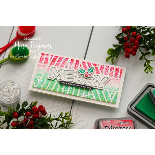 Simon Says Stamp! CZ Design CHUNKY TREES AND HOLLY Wafer Dies czd113