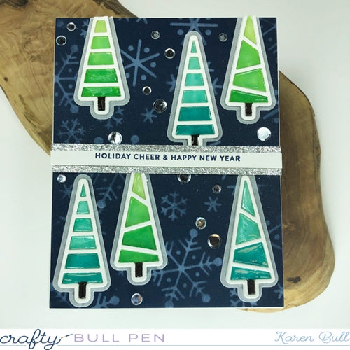 Simon Says Stamp! CZ Design CHUNKY TREES AND HOLLY Wafer Dies czd113