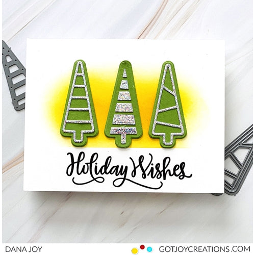 Simon Says Stamp! CZ Design CHUNKY TREES AND HOLLY Wafer Dies czd113