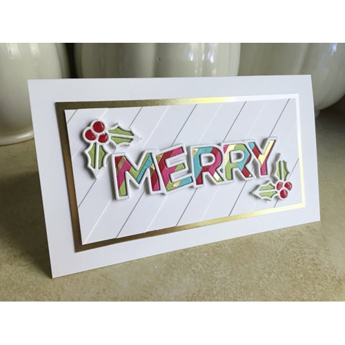 Simon Says Stamp! CZ Design CHUNKY TREES AND HOLLY Wafer Dies czd113