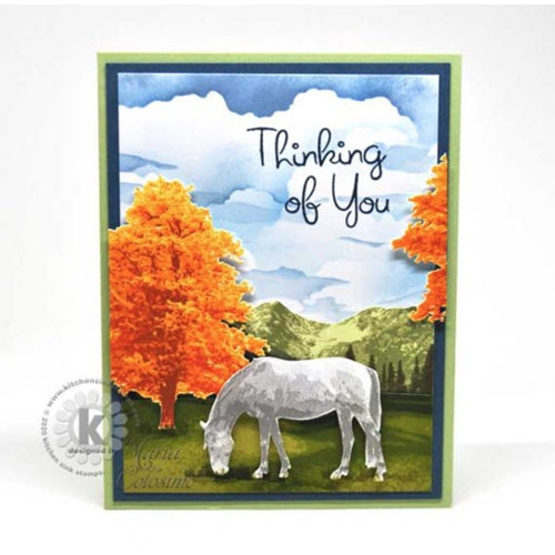 Simon Says Stamp! Kitchen Sink Stamps GRAZING HORSE kss063