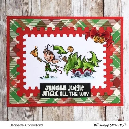 Simon Says Stamp! Whimsy Stamps JINGLE ALL THE WAY Clear Stamps KHB107a*