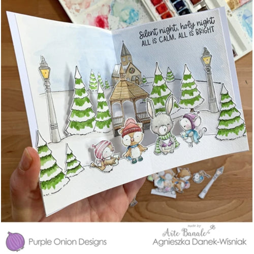 Simon Says Stamp! Purple Onion Designs STREET LIGHT Cling Stamp pod1206