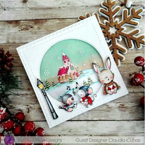 Simon Says Stamp! Purple Onion Designs STREET LIGHT Cling Stamp pod1206