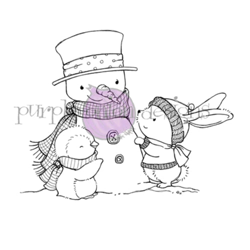 Simon Says Stamp! Purple Onion Designs SWEET SNOW FRIENDS Cling Stamp pod1202