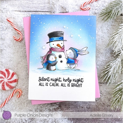 Simon Says Stamp! Purple Onion Designs SWEET SNOW FRIENDS Cling Stamp pod1202