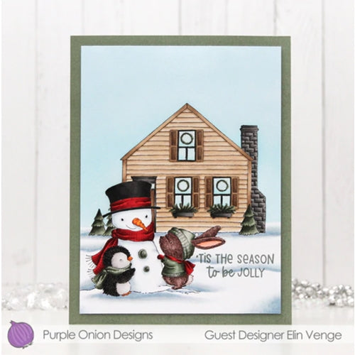 Simon Says Stamp! Purple Onion Designs SWEET SNOW FRIENDS Cling Stamp pod1202