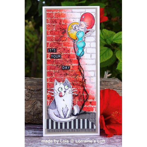 Simon Says Stamp! Katzelkraft LES CHATS RUSSES Red Rubber Unmounted Stamp KTZ152
