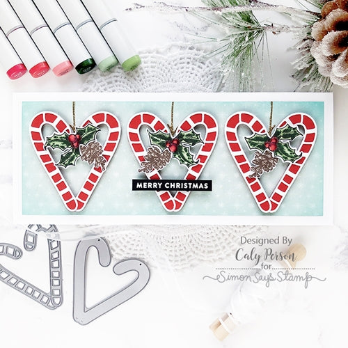 Simon Says Stamp! Simon Says Stamp CANDY CANE HEART Wafer Dies sssd112280