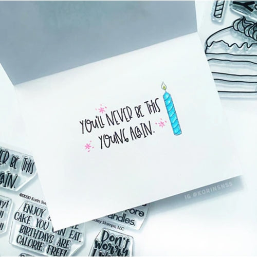 Simon Says Stamp! Sweet 'N Sassy HUMOROUS BIRTHDAY INNIES Clear Stamp Set sns-20-067