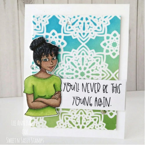 Simon Says Stamp! Sweet 'N Sassy HUMOROUS BIRTHDAY INNIES Clear Stamp Set sns-20-067