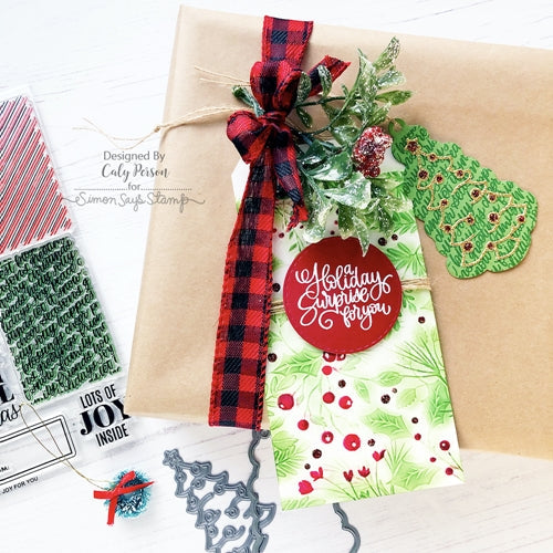 Simon Says Stamp! Simon Says Stamp Embossing Folder HOLIDAY GREENERY sf210 | color-code:ALT1