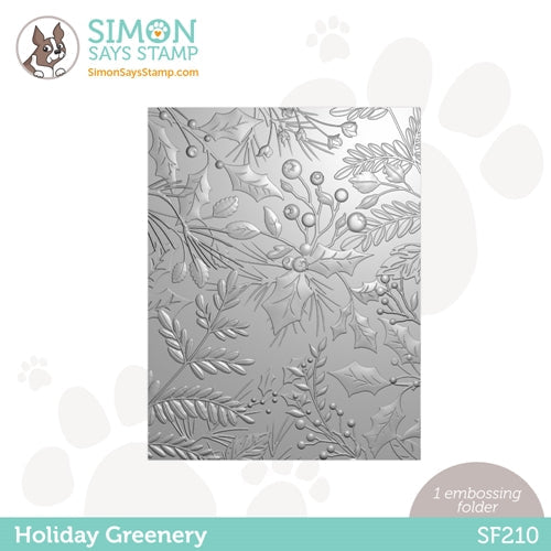 Simon Says Stamp! Simon Says Stamp Embossing Folder HOLIDAY GREENERY sf210