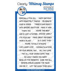 Simon Says Stamp! Whimsy Stamps SIMPLE SENTIMENT STRIPS Clear Stamps