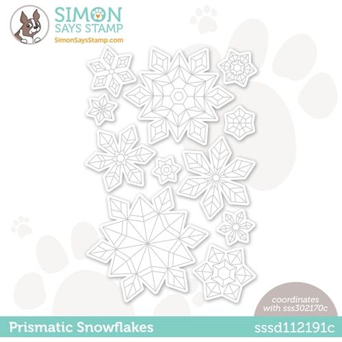 Simon Says Stamp! Simon Says Stamp PRISMATIC SNOWFLAKES Wafer Dies sssd112191c