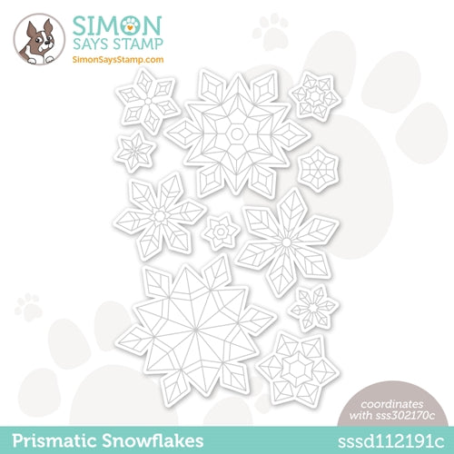 Simon Says Stamp! Simon Says Stamp PRISMATIC SNOWFLAKES Wafer Dies sssd112191c