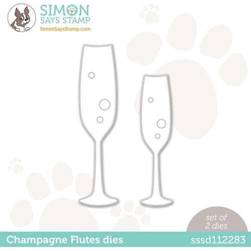 Simon Says Stamp! Simon Says Stamp CHAMPAGNE FLUTES Wafer Dies sssd112283