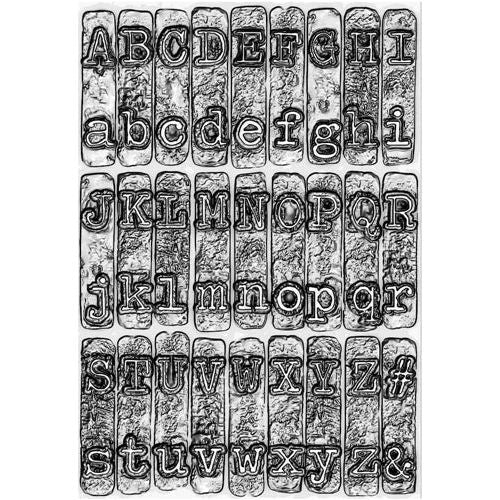 Simon Says Stamp! Tim Holtz Sizzix TYPEWRITER 3D Texture Fades Embossing Folder 664760