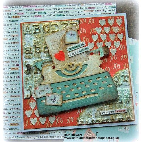 Simon Says Stamp! Tim Holtz Sizzix TYPEWRITER 3D Texture Fades Embossing Folder 664760 | color-code:ALT3
