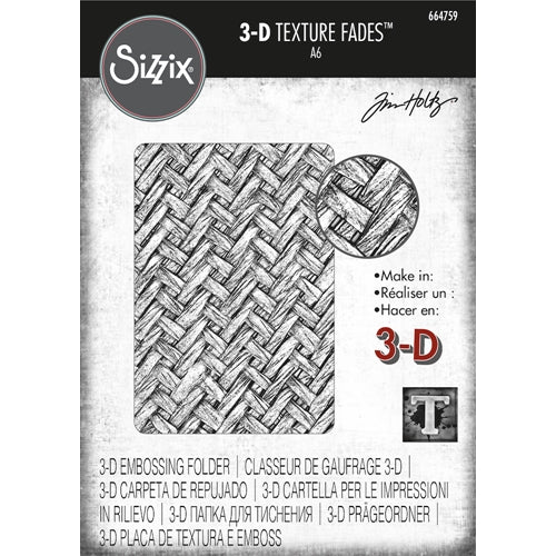 Simon Says Stamp! Tim Holtz Sizzix INTERTWINED 3D Texture Fades Embossing Folder 664759