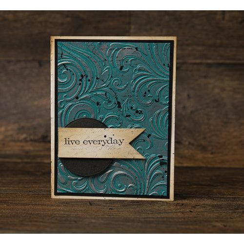 Simon Says Stamp! Tim Holtz Sizzix SWIRLS Embossing Folder 665226