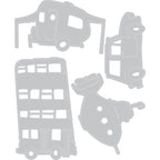Simon Says Stamp! Tim Holtz Sizzix WACKY TRANSPORT 1 Thinlits Dies 665220