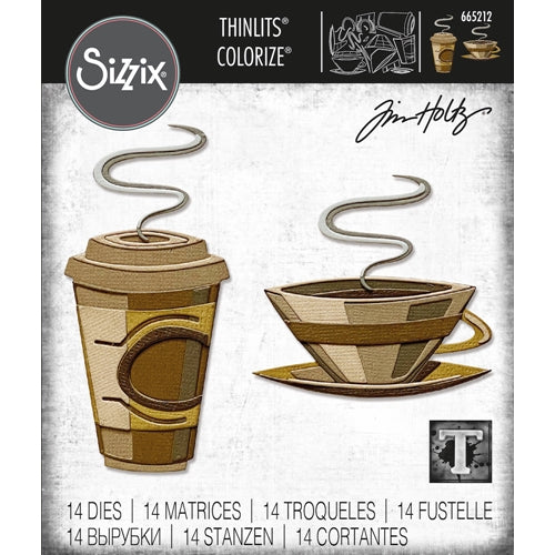 Simon Says Stamp! Tim Holtz Sizzix CAFE Colorize Thinlits Dies 665212