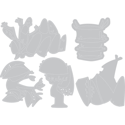 Simon Says Stamp! Tim Holtz Sizzix FUNKY TOADSTOOLS Thinlits Dies 665216