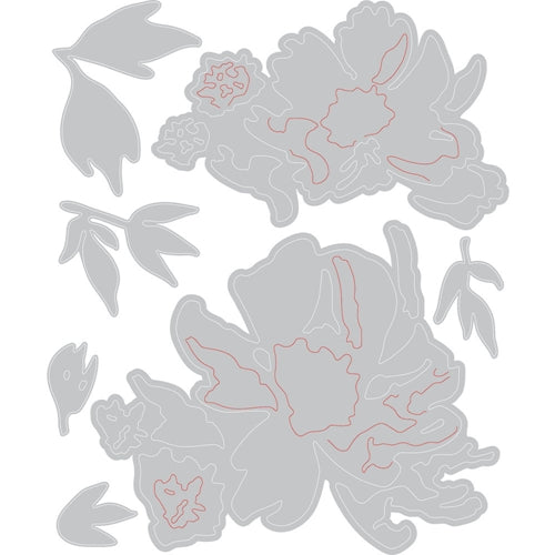 Simon Says Stamp! Tim Holtz Sizzix BRUSHSTROKE FLOWERS 1 Thinlits Dies 665209