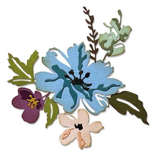 Simon Says Stamp! Tim Holtz Sizzix BRUSHSTROKE FLOWERS 2 Thinlits Dies 665210