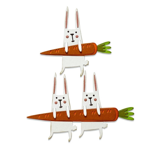 Simon Says Stamp! Tim Holtz Sizzix CARROT BUNNY Thinlits 665213