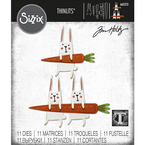 Simon Says Stamp! Tim Holtz Sizzix CARROT BUNNY Thinlits 665213